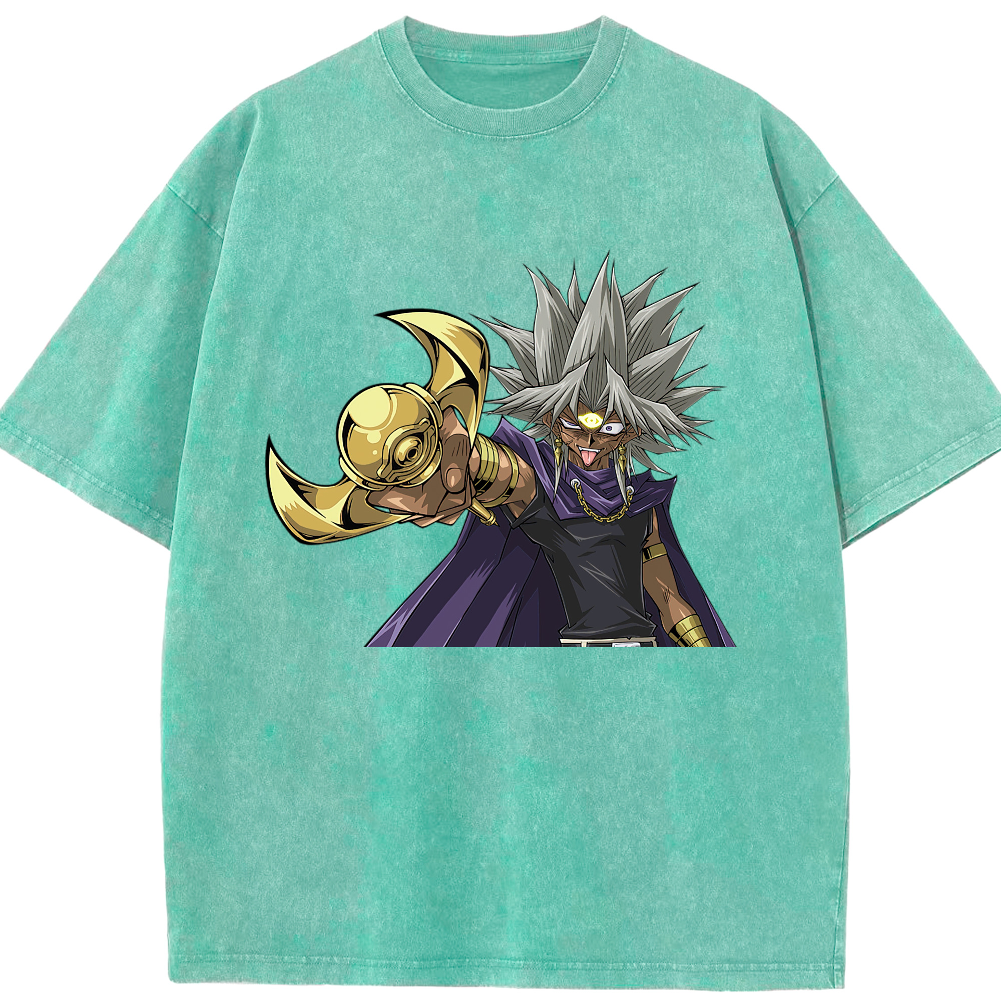 （画像用） 遊☆戯☆王 Yu-Gi-Oh! 綿100% ヴィンテージ風 半袖Tシャツ（フロントプリント）